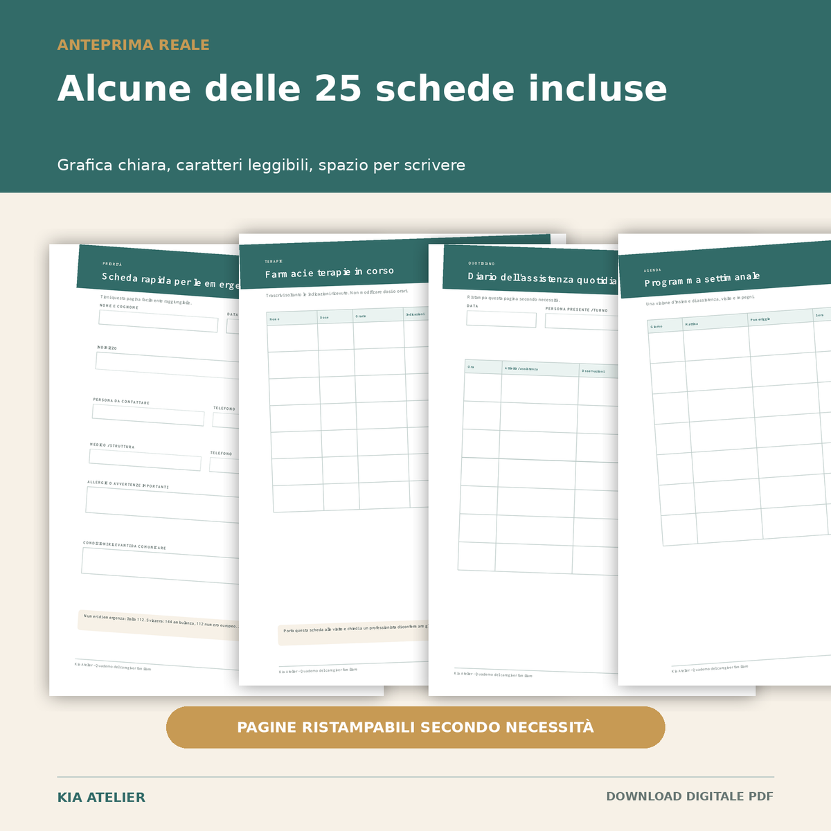 Quaderno del Caregiver Familiare – PDF compilabile e stampabile