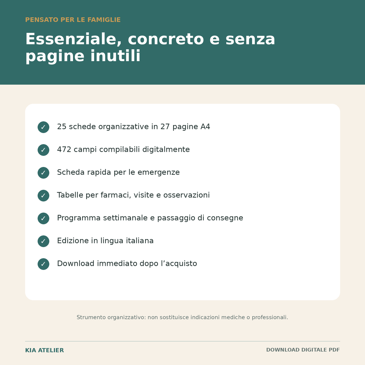Quaderno del Caregiver Familiare – PDF compilabile e stampabile