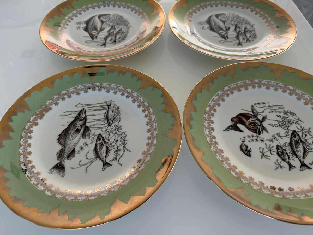 Set 6 piatti vintage Richard Ginori D8 anni ’60 – decoro pesci