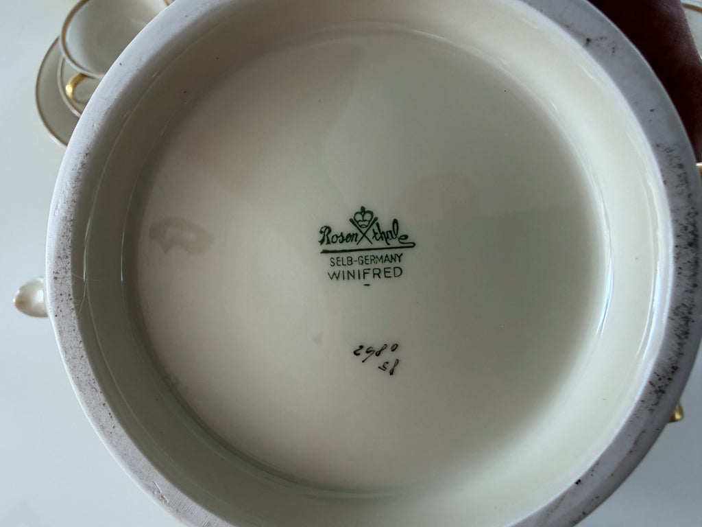 Marchio Rosenthal Winifred Selb Germany sul fondo