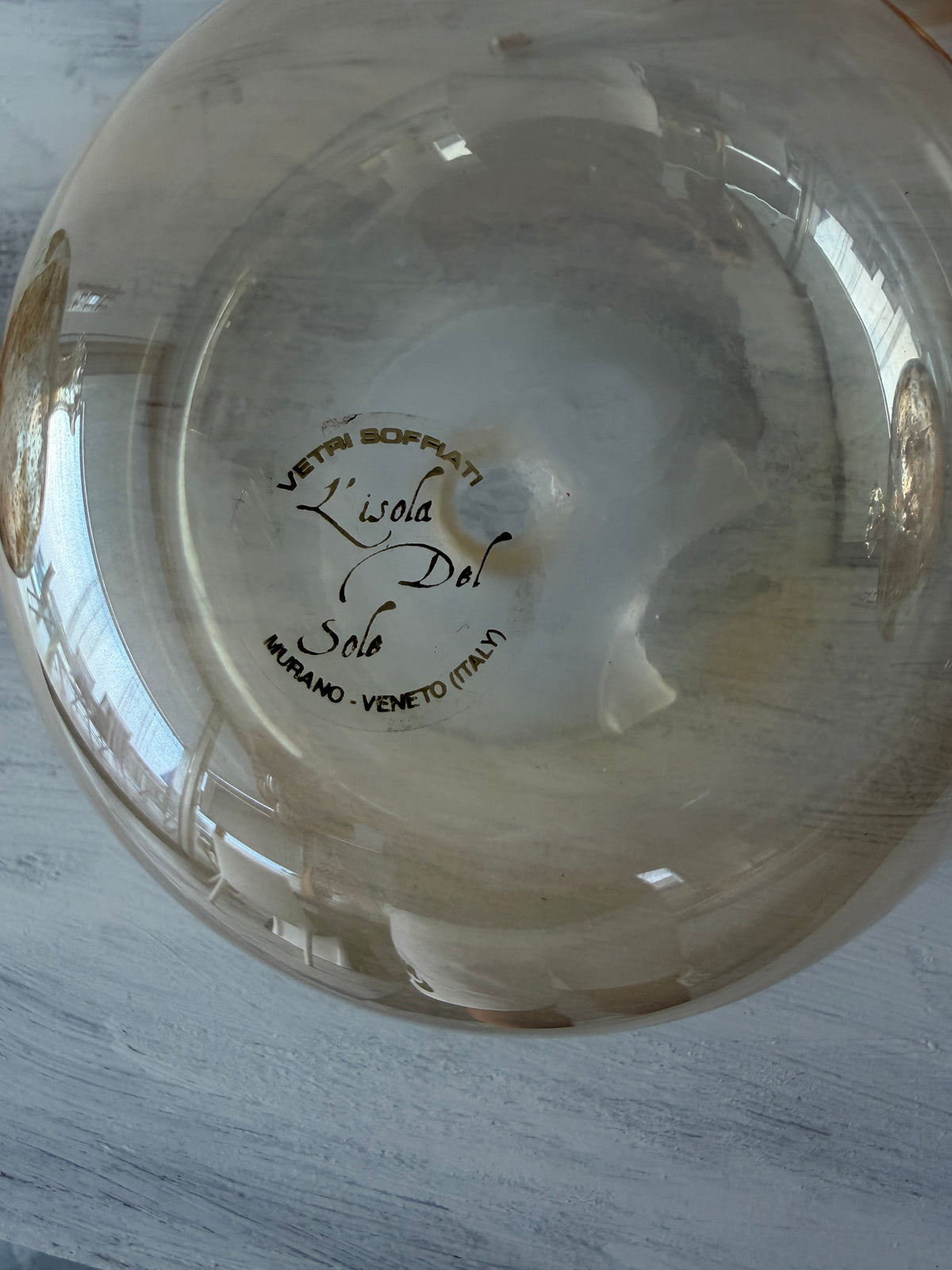 Vaso scultura in vetro soffiato Murano – L’Isola del Sole