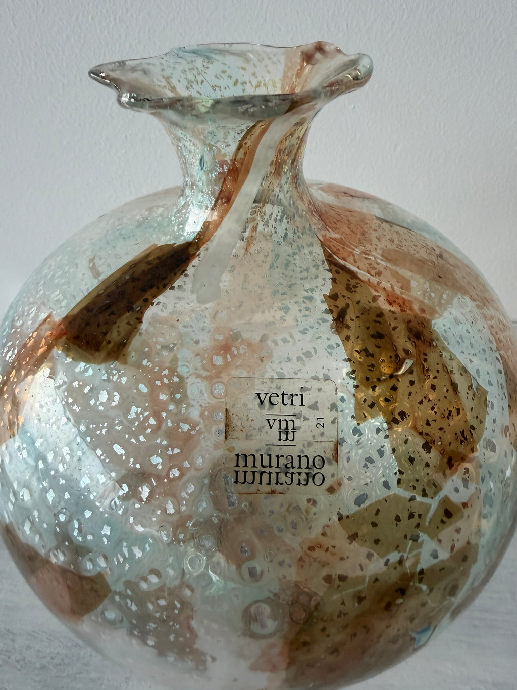 Vaso Vintage Vetri Murano Anfora di Ferro Renzo – Codice 021