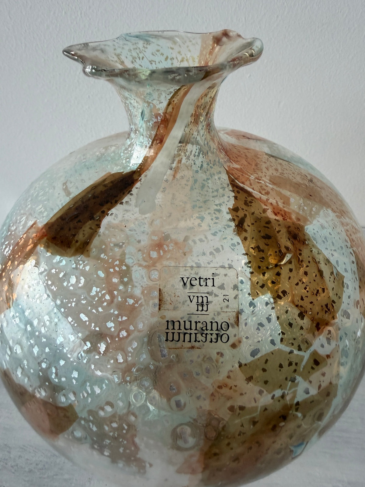 Vaso Vintage Vetri Murano Anfora di Ferro Renzo – Codice 021