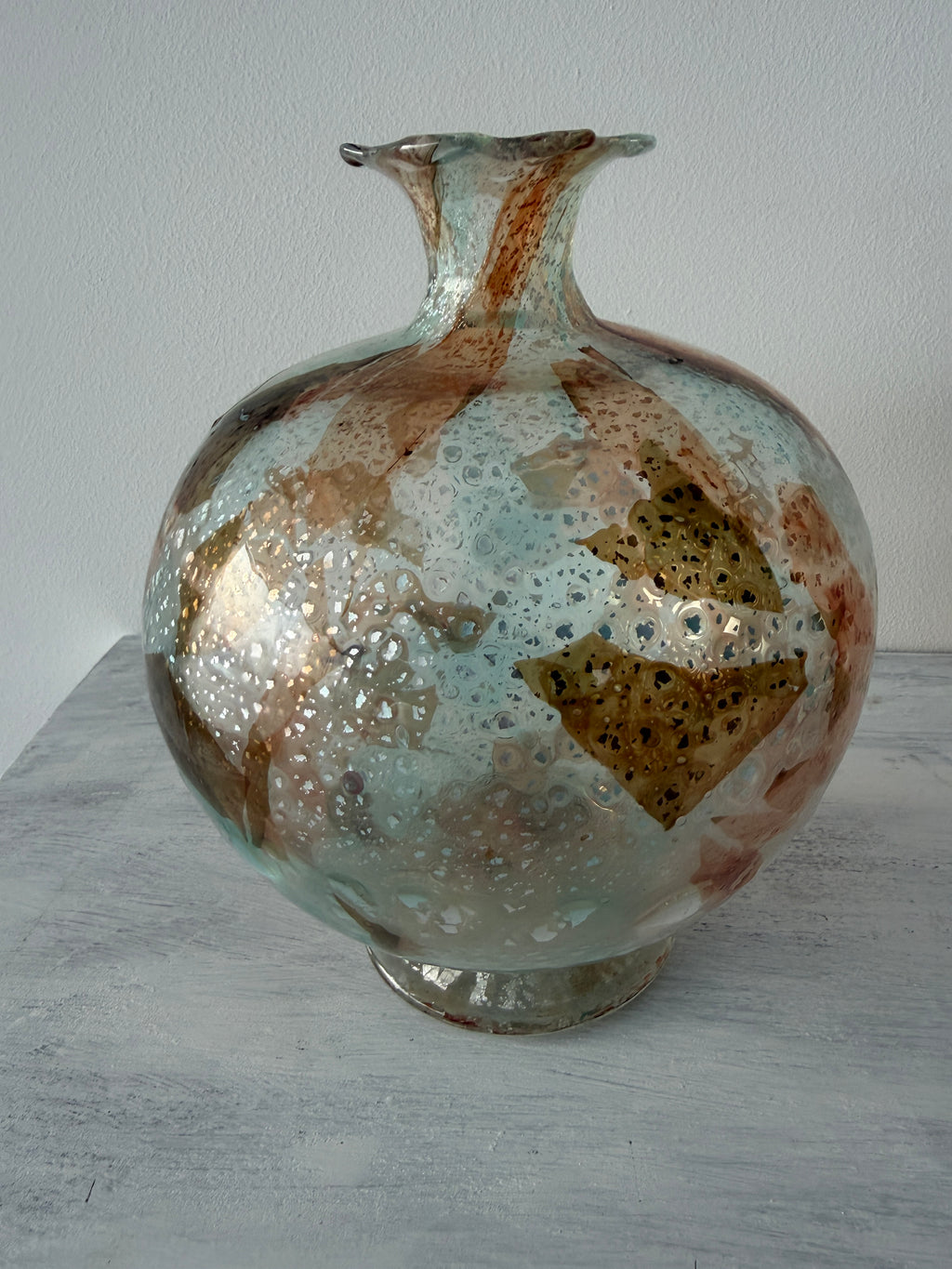 Vaso Vintage Vetri Murano Anfora di Ferro Renzo – Codice 021
